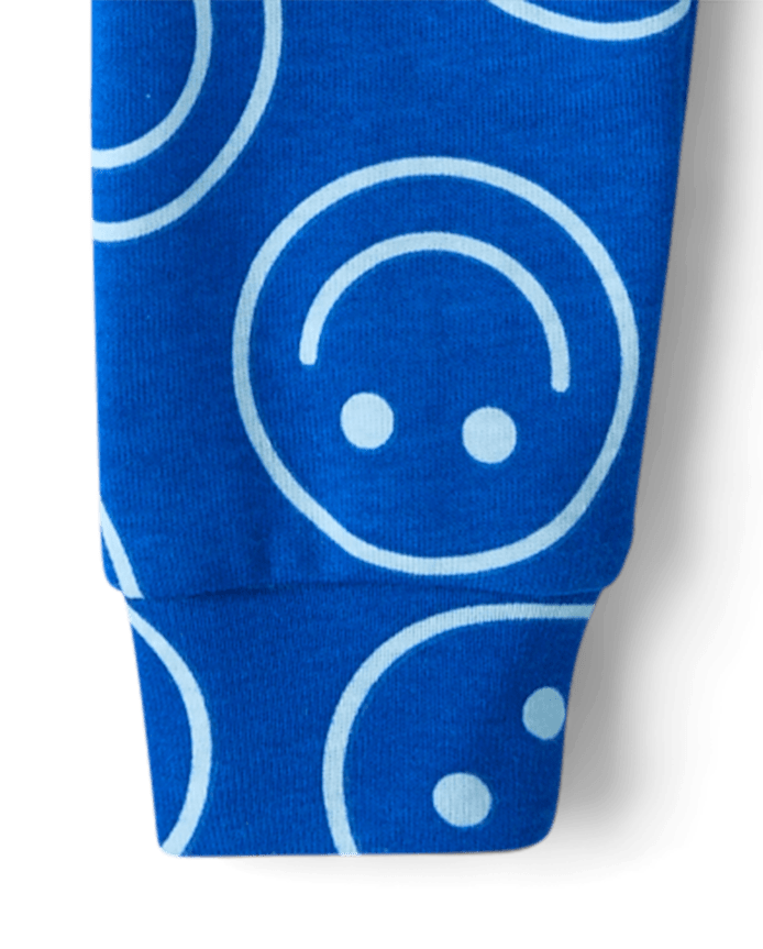 Baby And Toddler Boys Happy Face Snug Fit Cotton Pajamas