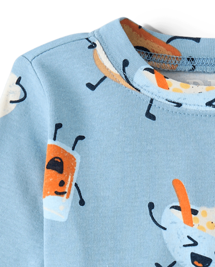 Baby And Toddler Boys Breakfast Snug Fit Cotton Pajamas