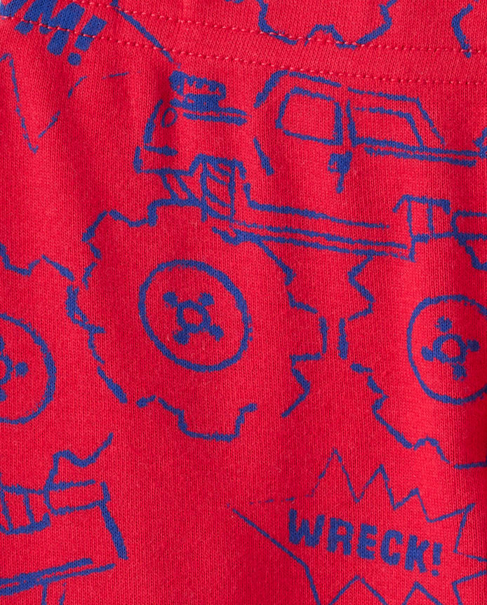 Baby And Toddler Boys Monster Truck Snug Fit Cotton Pajamas