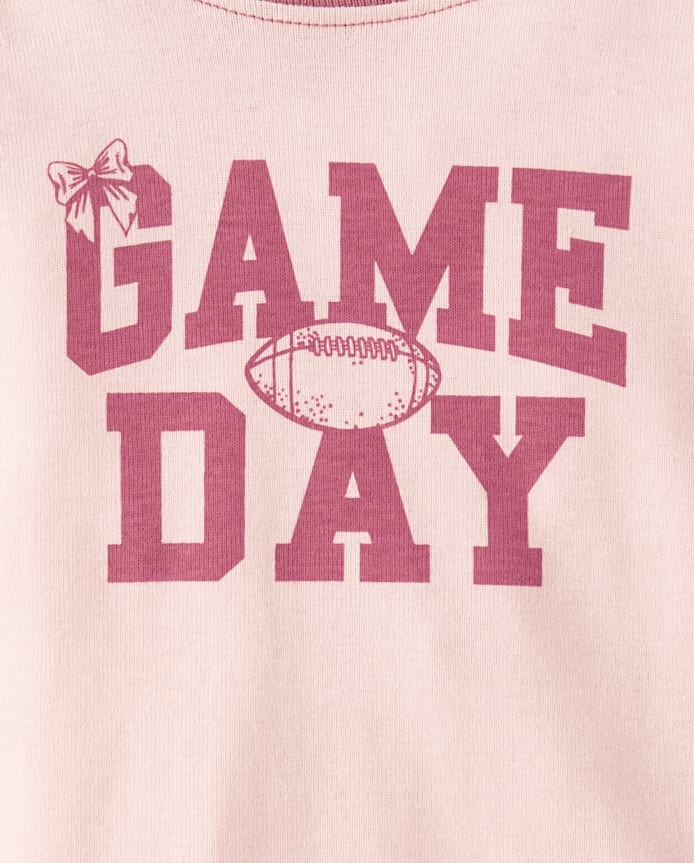 Baby And Toddler Girls Game Day Snug Fit Cotton Pajamas