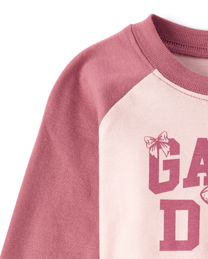 Baby And Toddler Girls Game Day Snug Fit Cotton Pajamas