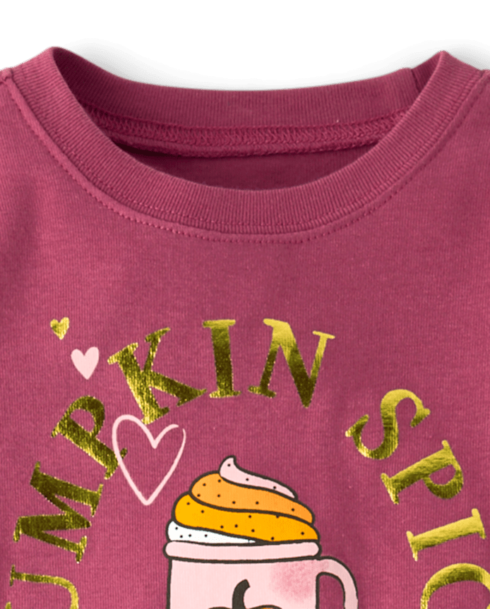 Baby And Toddler Girls Pumpkin Spice Snug Fit Cotton Pajamas