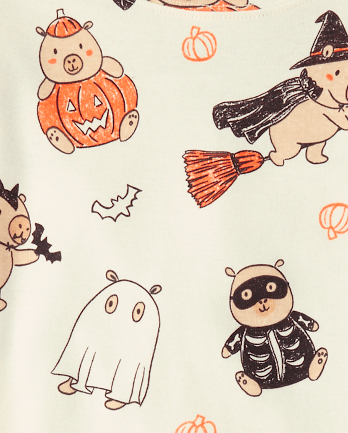 Kids Halloween Capybara Snug Fit Cotton Pajamas