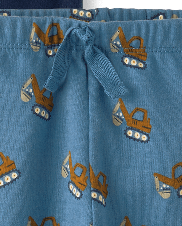 Baby Boys Construction Truck Pants 2-Pack