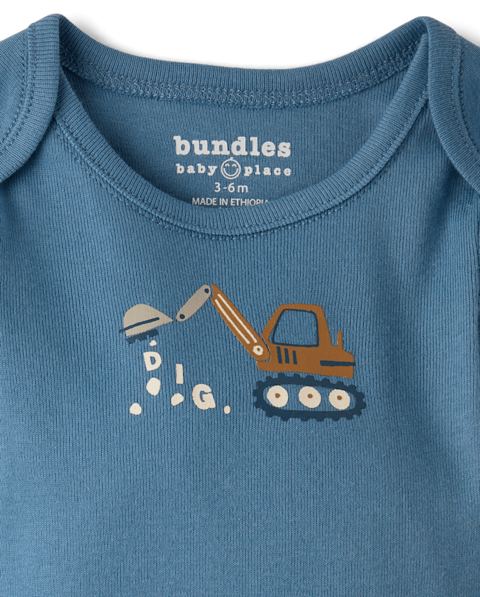 Baby Boys Construction Truck 3-Piece Playwear Set