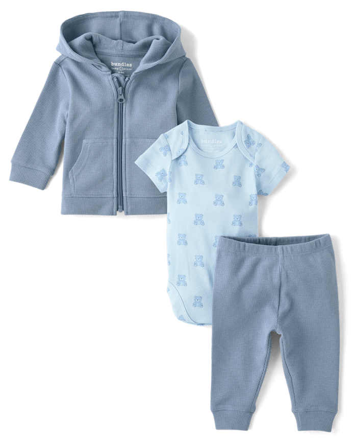 Baby Boys Bear Thermal 3-Piece Outfit Set