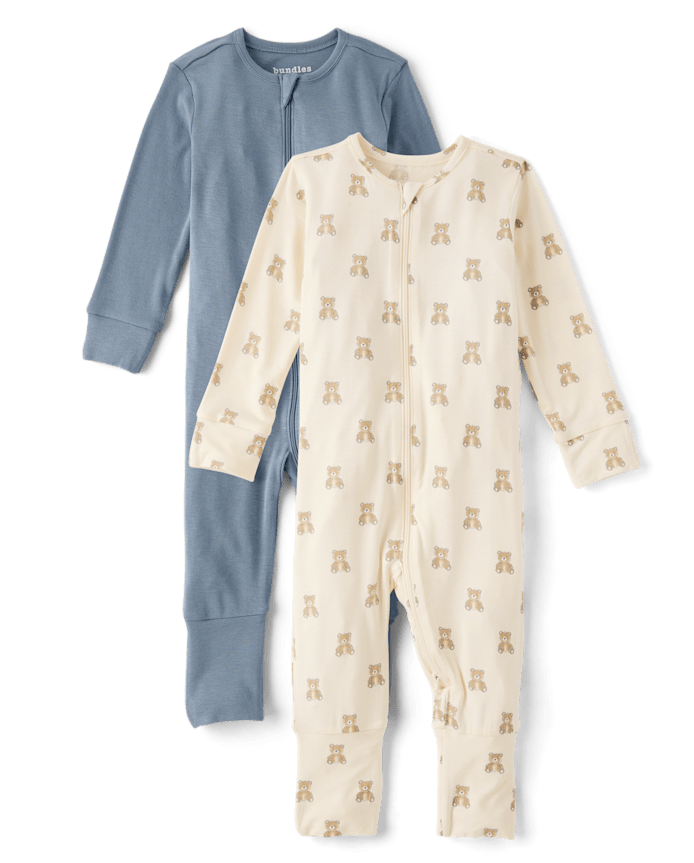 Baby Boys Bear Sleep And Play 2-Pack - Super Soft