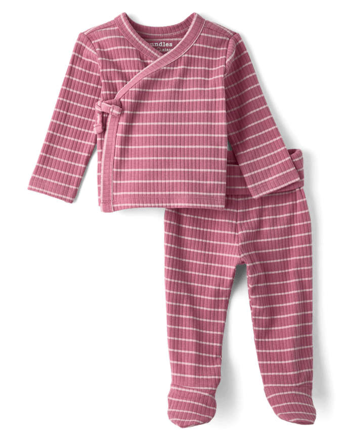 Baby Girls Striped 2-Piece Outfit Set