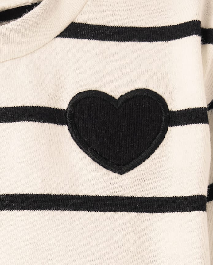 Baby Girls Striped Heart 3-Piece Outfit Set