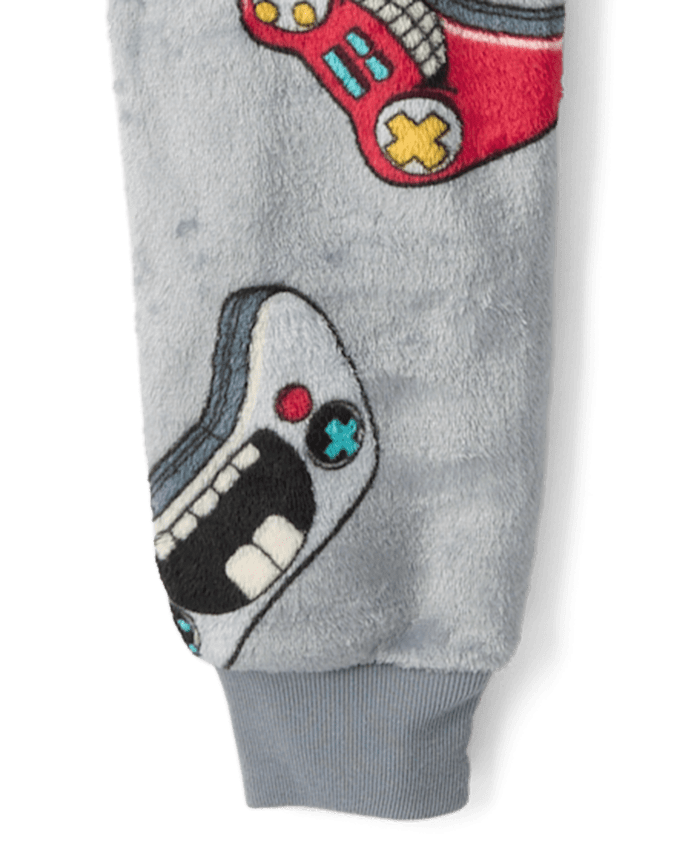 Boys Video Game One Piece Pajamas - Cozy Fleece