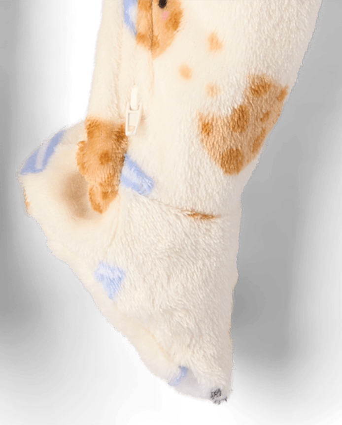 Baby And Toddler Milk Cookies Footed One Piece Pajamas - Cozy Fleece