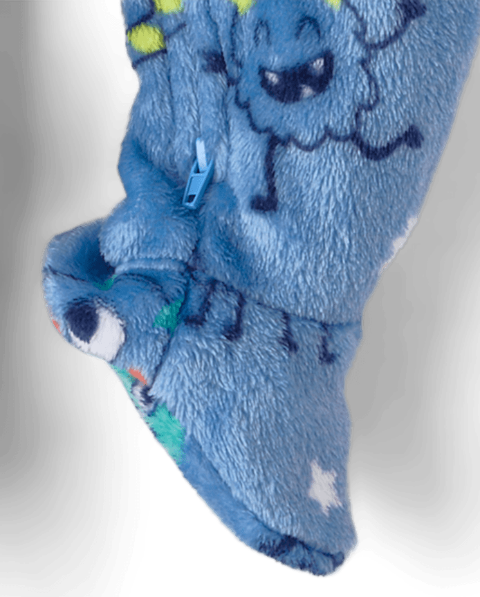 Baby And Toddler Boys Monster Footed One Piece Pajamas - Cozy Fleece