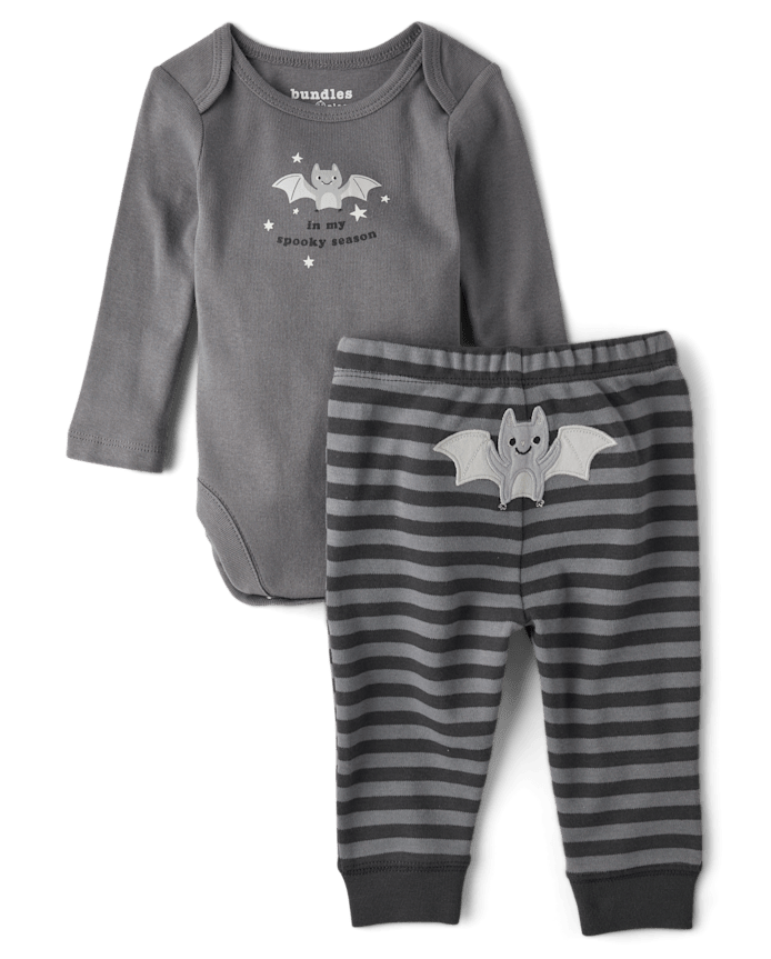 Baby Halloween Bat 2-Piece Playwear Set