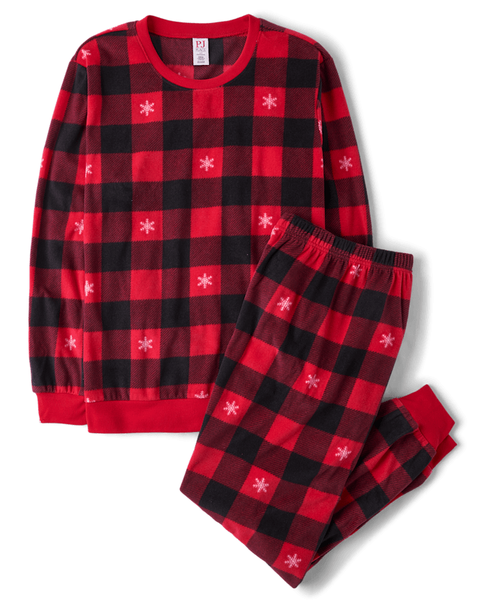 Adult Matching Family Buffalo Plaid Dream Fleece Pajamas