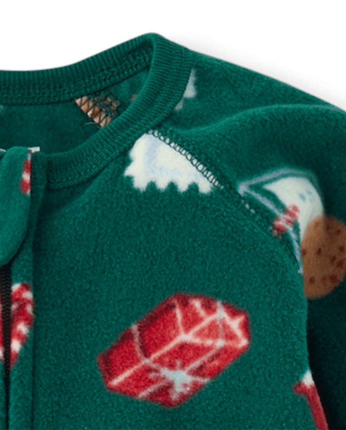 Baby And Toddler Matching Family Santa Letter Dream Fleece Footed One Piece Pajamas