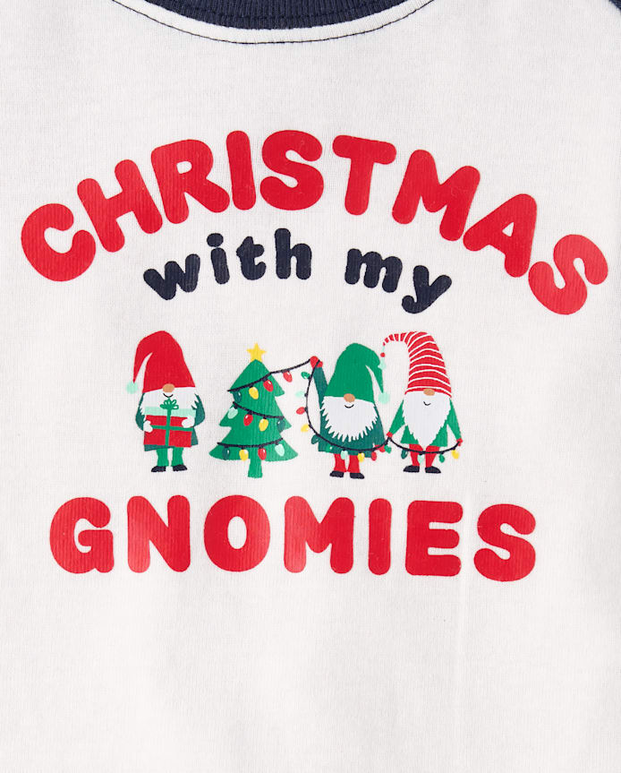 Baby And Toddler Matching Family Christmas Gnomies Cotton Dream Fleece Pajamas