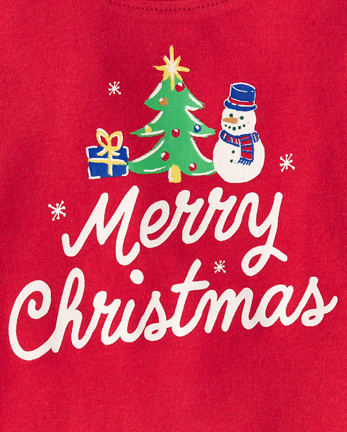 Baby And Toddler Matching Family Merry Christmas Cotton Dream Fleece Pajamas