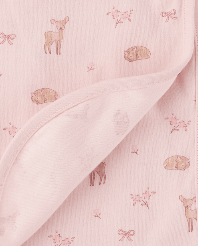 Baby Girls Deer Swaddle Blanket 2-Pack