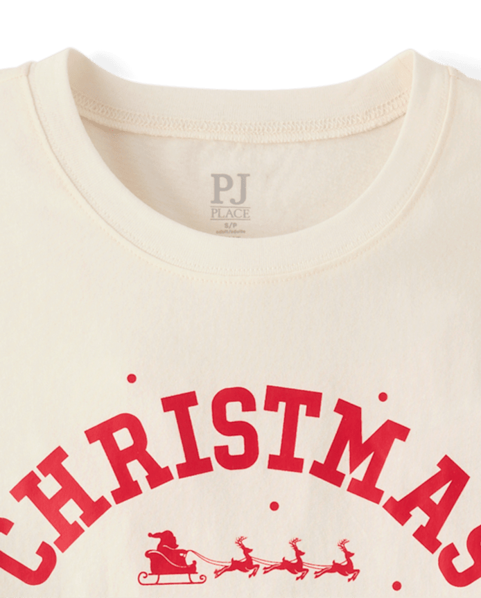Mens Matching Family Christmas Crew Pajama Top