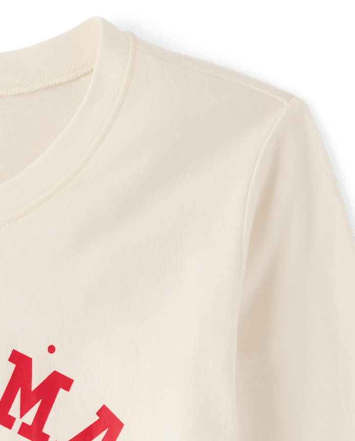Womens Matching Family Christmas Crew Pajama Top