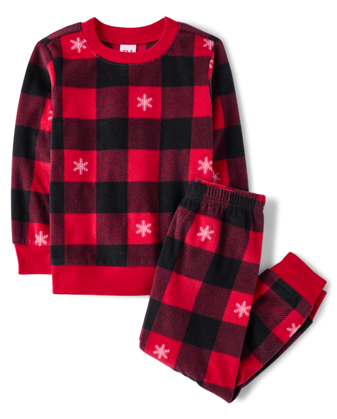 Kids Matching Family Buffalo Plaid Dream Fleece Pajamas