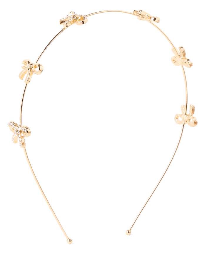 Girls Rhinestone Bow Headband