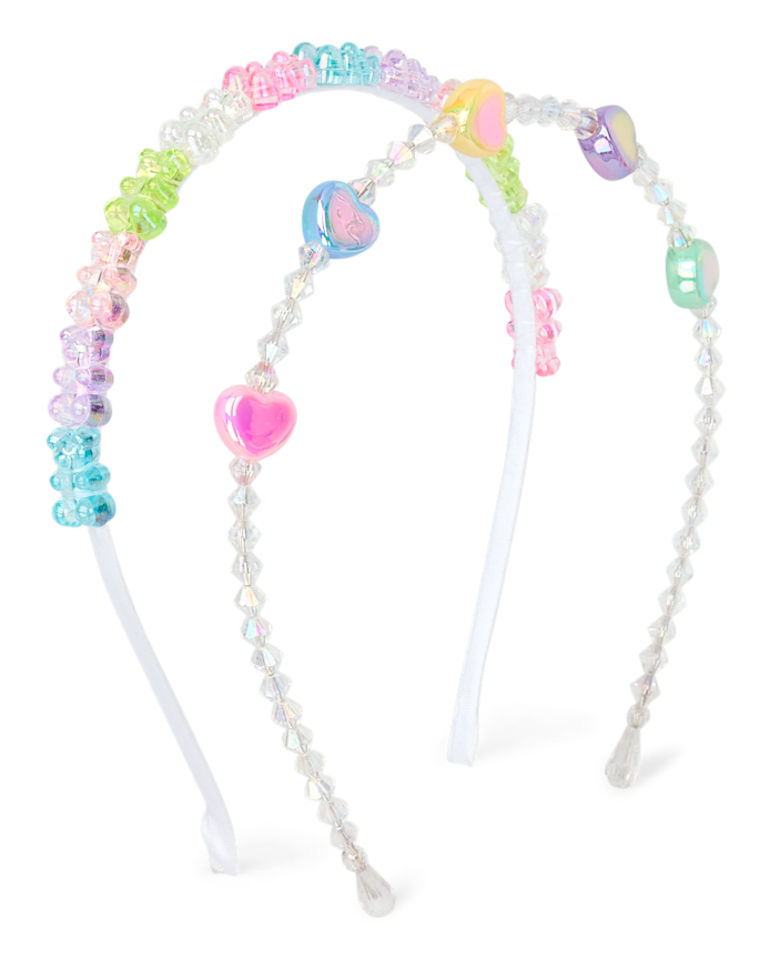 Girls Iridescent Beaded Headband 2-Pack