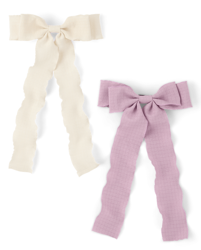 Lot de 2 pinces à cheveux à nœud papillon pour filles