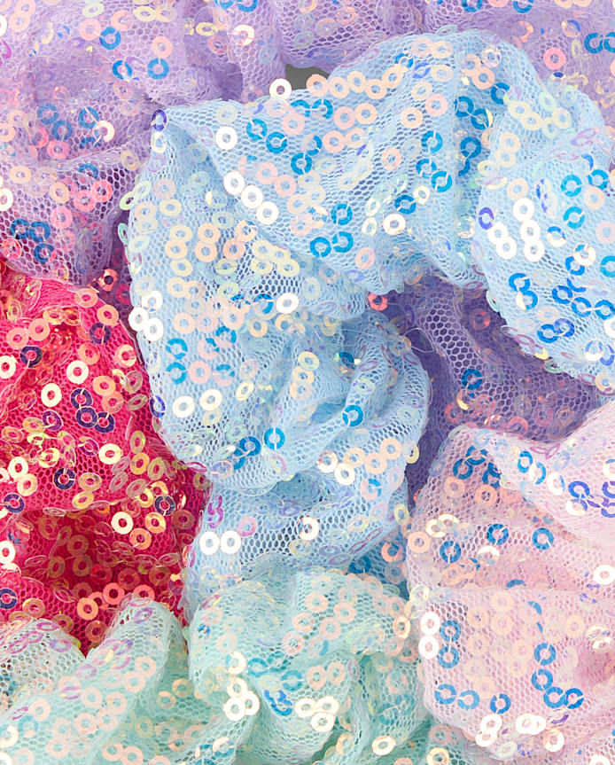Lot de 6 chouchous à paillettes pour filles