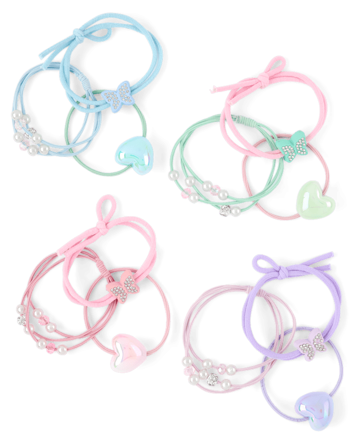 Girls Charm Hair Tie 12-Pack
