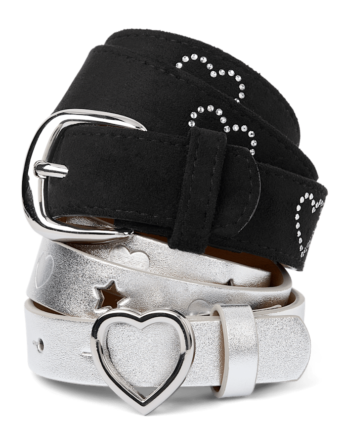 Girls Heart Belt 2-Pack