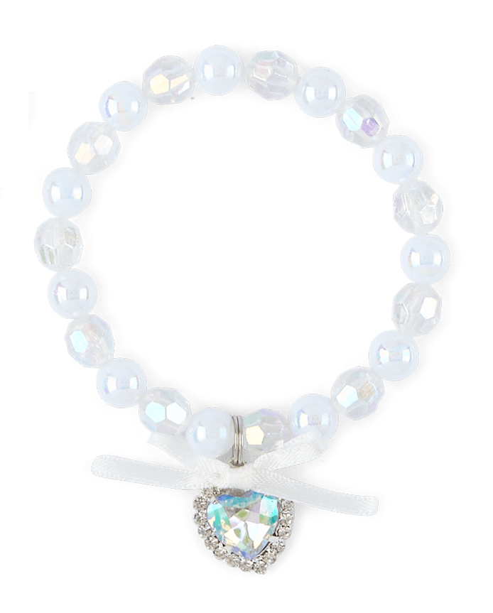 Girls Heart Beaded 2-Piece Jewelry Set