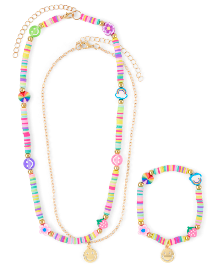 Girls Happy Face 3-Piece Jewelry Set