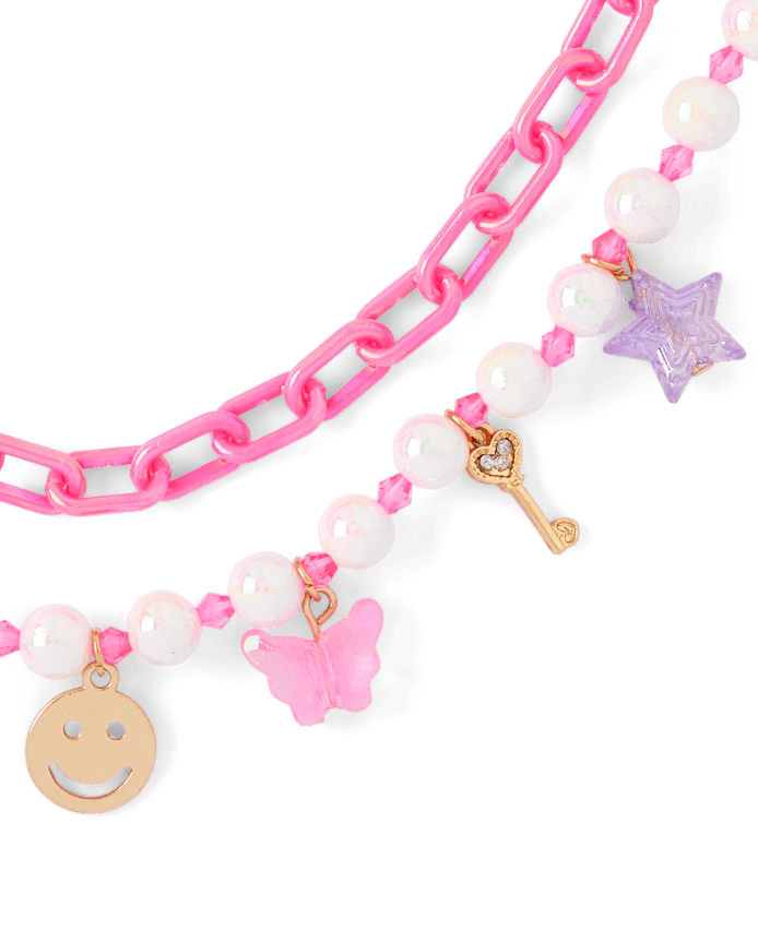 Girls Chain Charm Necklace 2-Pack