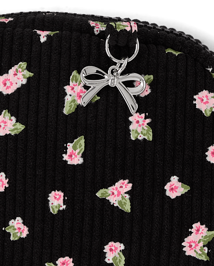 Girls Floral Corduroy Belt Bag