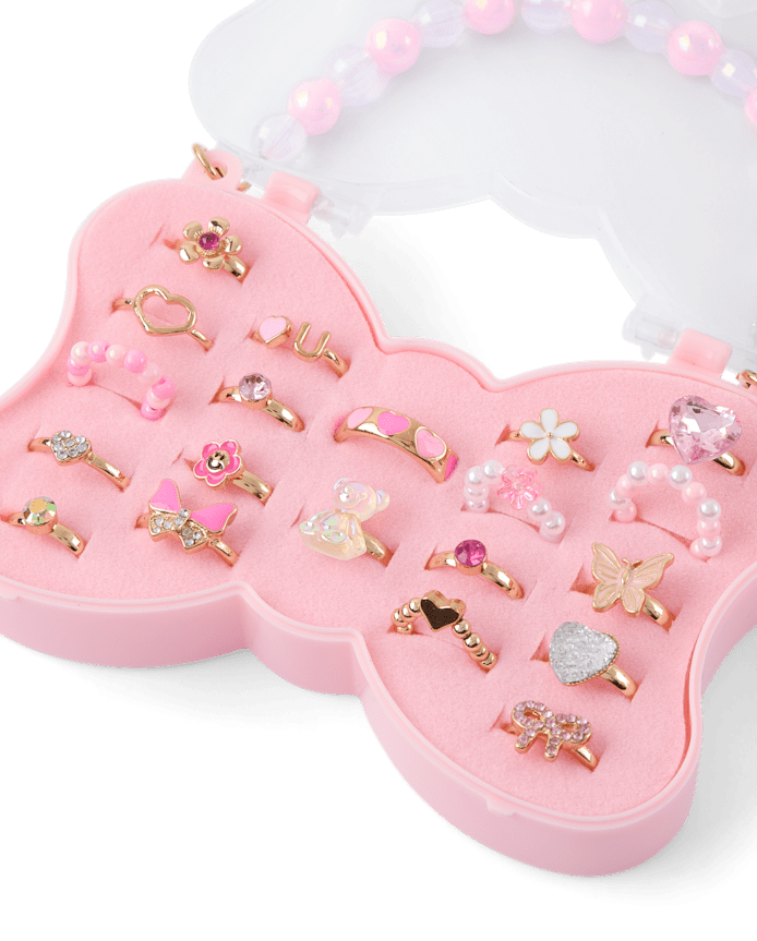 Girls Butterfly Ring 20-Pack