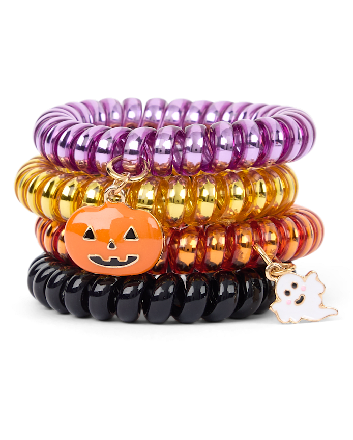 Girls Halloween Coil Bracelet 4-Pack