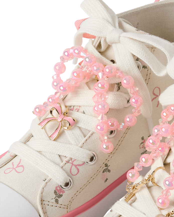 Girls Bow Shoe Charm 5-Pack