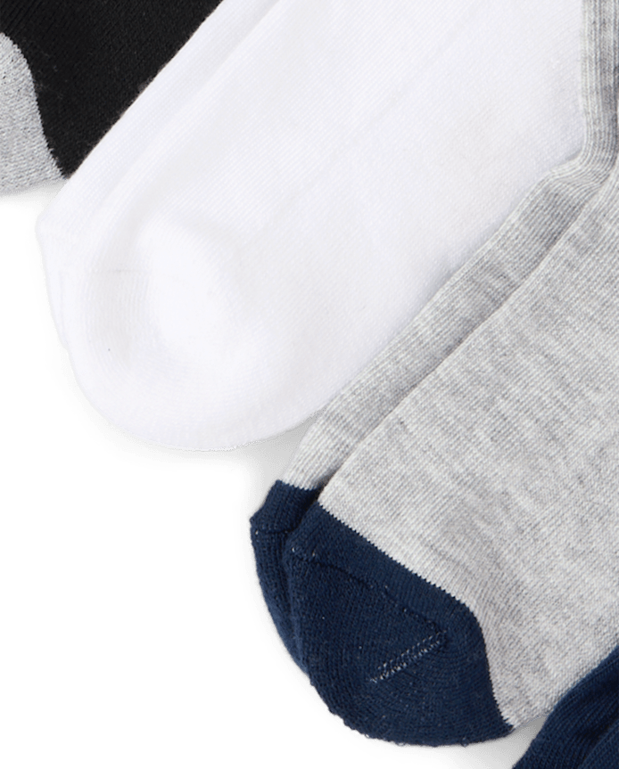 Boys Striped Cushioned Midi Socks 6-Pack