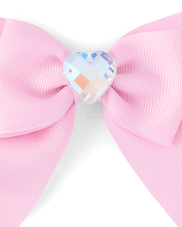 Toddler Girls Heart Bow Hair Clip 3-Pack