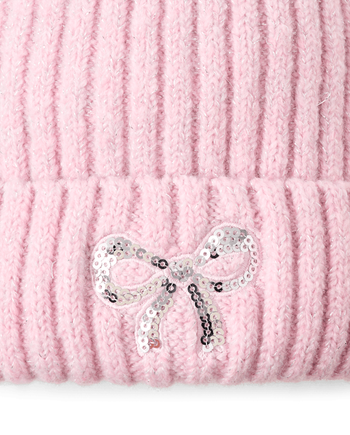 Toddler Girls Embellished Icon Pom Beanie
