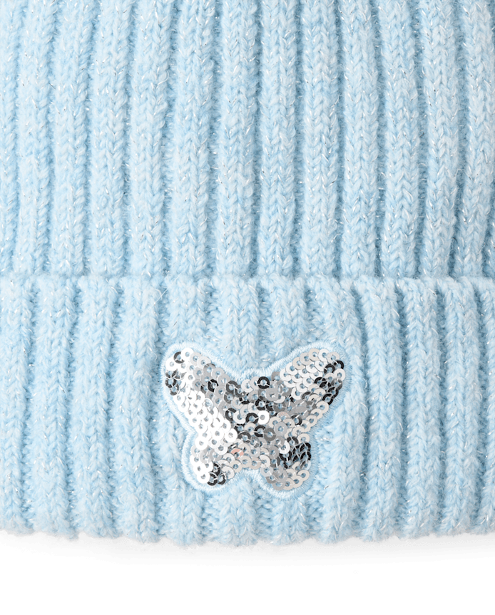 Toddler Girls Embellished Icon Pom Beanie