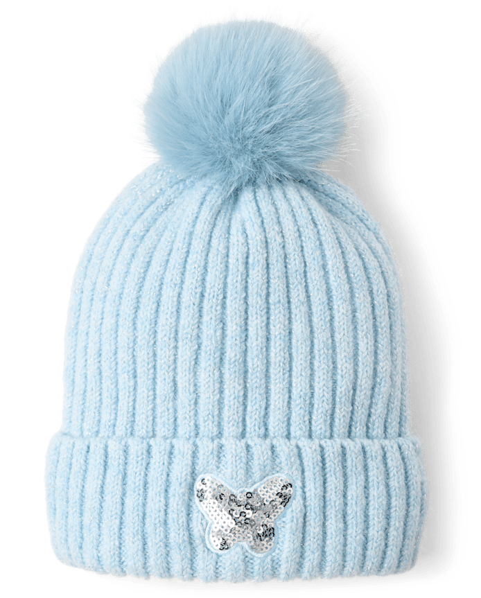 Toddler Girls Embellished Icon Pom Beanie