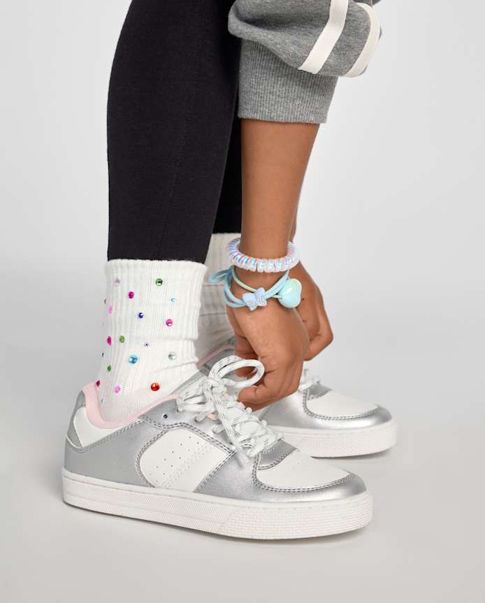 Girls Embellished Midi Socks 2-Pack