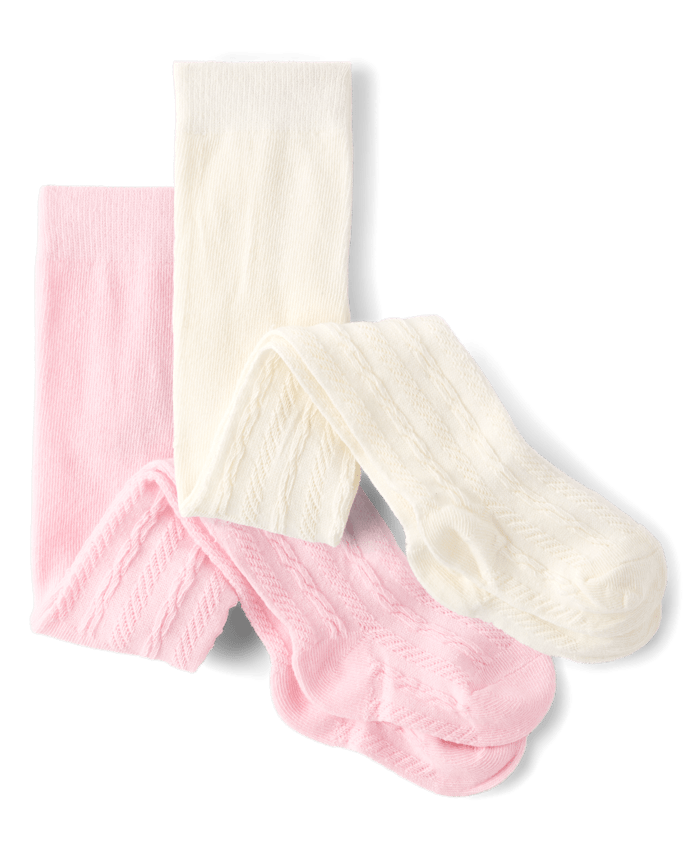 Collants en maille torsadée pour bébés filles (lot de 2)