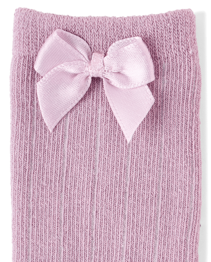 Baby Girls Bow Pointelle At Knee Socks 3-Pack