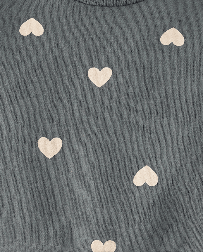 Baby Girls Heart Premium Fleece 2-Piece Playwear Set