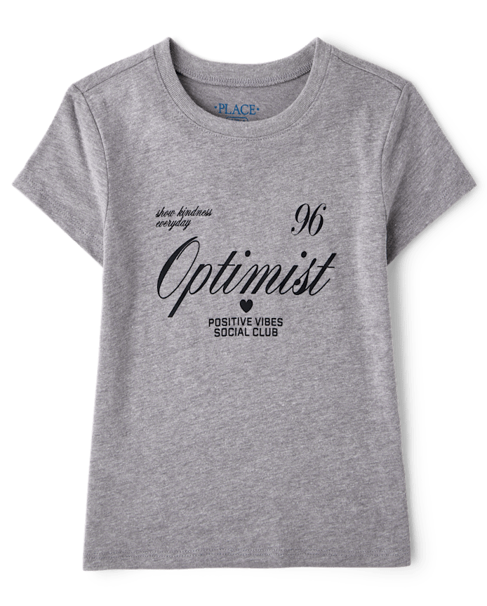Girls Optimist Marled Graphic Tee