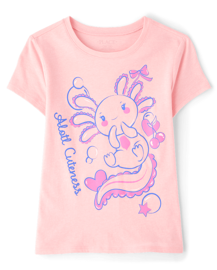 Girls Alotl Cuteness Graphic Tee
