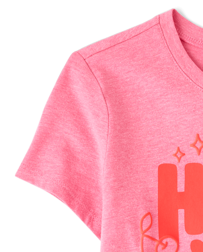Girls Happy Vibes Only Graphic Tee